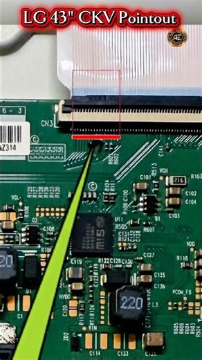 LG 43 Inch CKV Point Out | CN3 Connector Voltage Check | LED TV Repair Tips