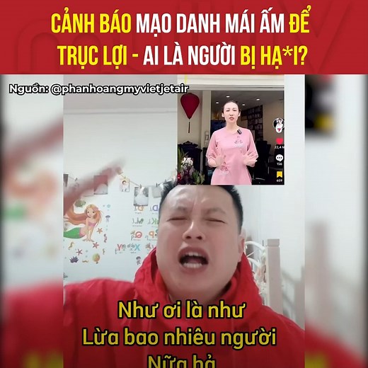 3.1M views · 1.7K reactions | Cảnh báo mạo danh Mái ấm tình thương để trục lợi - Ai là người bị Hạ*i? Nguồn: @phanhoangmyvietjetair | The Face Vietnam | Facebook