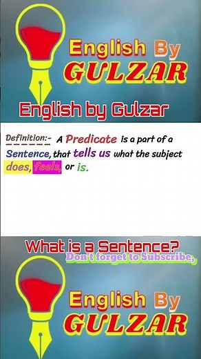 Understanding Predicates: A Simple Explanation | Sentence Structure | English By Gulzar | #predicate