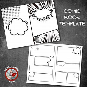 Printable Blank Comic Book Template: DIY Comic Drawing (PDF) - Etsy
