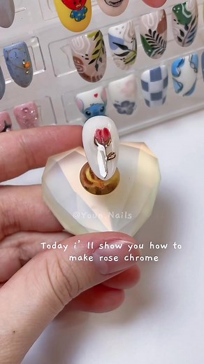 Rose flower chrome nail design tutorial!🌹🌹 #nail #nails #nailart #nailarts #naildesign #naildesigns #nailphoto #nailvideo #nailtechnician #nailstudio #nailsalon #nailartmurah #nailartalamsutera #nailartcikupa #nailartcipete #nailartkunciran #nailartserpong #nailartkelapadua #nailartbsd #nails #nailartpinang #nailartpakujaya #nailtutorial #nailtutorials #nailtutorialsforbeginners #nailsflowers #flowernails