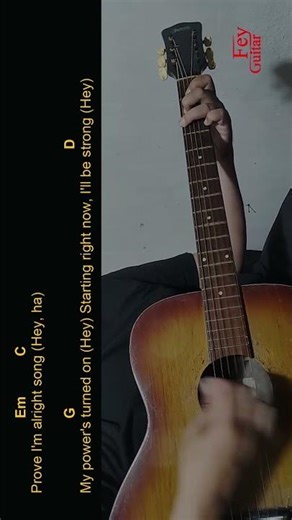Rachel Platten - Fight Song | Easy Guitar Chord & Lyrics cover #shorts