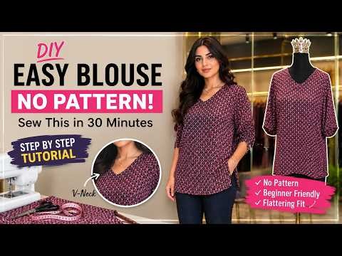 Everyone Thinks I Bought This Blouse! DIY Sewing Tutorial