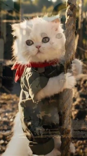 Cat Army Training Camp Commando Cat Obstacle Course | Epic Training#shorts #armylover