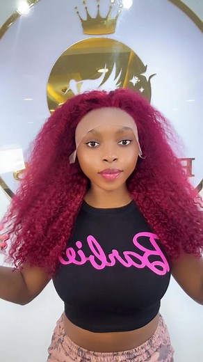 Burgundy Water Wave 22 Inches Full Frontal Human Hair Wig