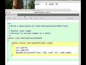 Nested For Loops in Java (Multiplication Table)