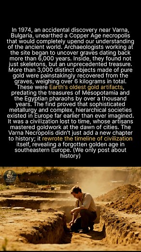 87K views · 1.3K reactions | The worlds oldest gold artifacts were discovered in a 6,000-year-old Bulgarian necropolis. #ancienthistory #archaeology #historyfacts | Ancient Records | Facebook