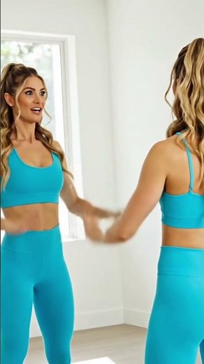 YOGA GIRL FACING MIRROR | PEACEFUL MORNING FITNESS REFLECTION