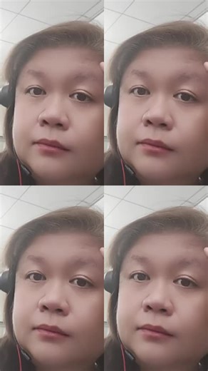 Trying to stretch facial muscles on a break.