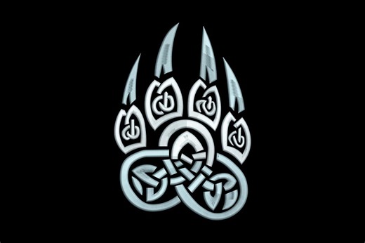 Celtic Bear Paw Embroidery Design, Celtic Bear Paw Machine Embroidery, 4 Sizes, Instant Download - Etsy