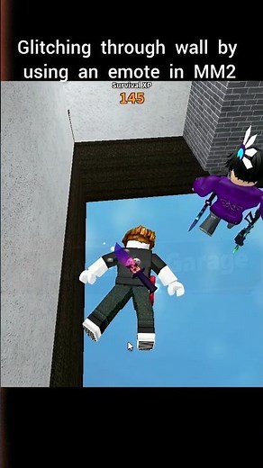 😱 Glitching through wall in mm2 #roblox #mm2 #glitch #emote #edit #shorts #trick #viral #gaming