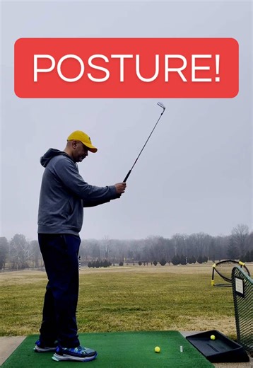 Tighten up posture for a better swing. #golf #golfaddict #golftiktok #golfer #golftips