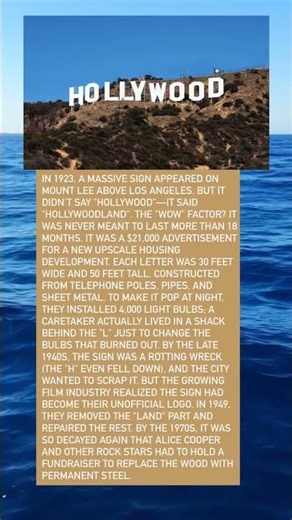 The Hollywood Sign Was Never Meant to Survive