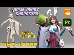 Blender sculpt Timelapse - game ready character stylized