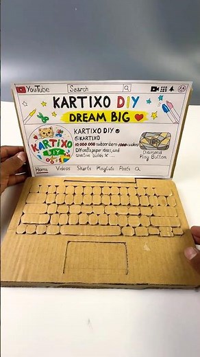 How to Make Cardboard Laptop Apple MacBook | DIY #diy #craftboxx