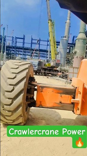 "Heavy Duty JCB Crane Working at Construction Site | Crawler Crane Power in Action"