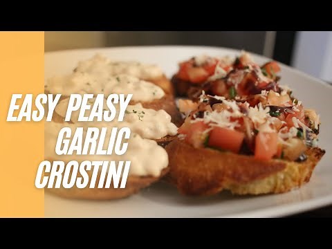 Super Easy Garlic Crostini Recipe in 10 minutes
