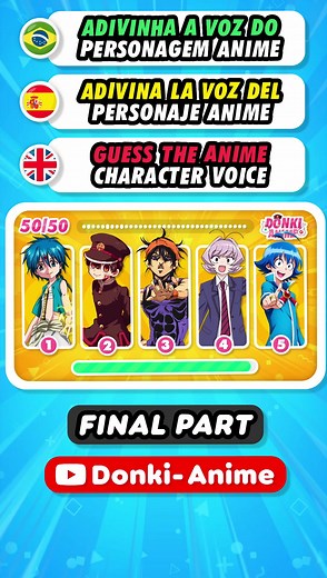 Guess the anime character voice 🔊🤔 Final Part #foryourpage #shingekinokyojin #oshinoko #jujutsukaisen #demonslayer #onepiece #parati #paravoce #fyp #fypシ #fy #anime
