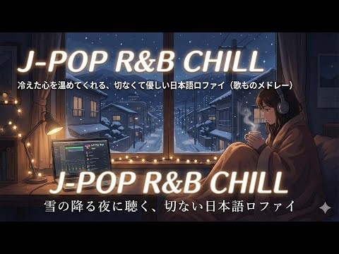 雪の降る静かな夜に... 冷えた心を温めてくれる、切なくて優しい日本語ロファイ (歌ものメドレー) - J-Pop R&B Chill