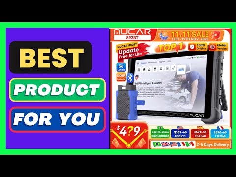 Lifetime Free Update MUCAR 892BT OBD2 Scanner CANFD&