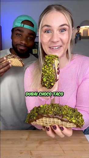 Dubai Chocolate Ice Cream TACOS 🍫🌮🍦