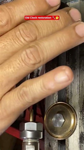 200 year old clock bell parts restoration skills #shortvideo #oldclock #shorts #clock
