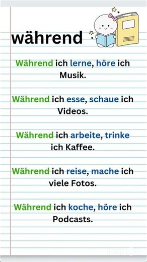 Deutsch lernen mit ,, Während " im Alltag | A1-B1