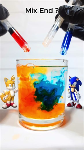 What Happens When Sonic & Tails Colors Mix? 🎨✨ #satisfying #colors #sonic