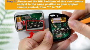 LAWOHO 4 Pack Garage Door Remote Compatible with Linear Multi-Code 3089 Replacement for 300mhz 3060, 3070, 4120 10 Dip-Switches