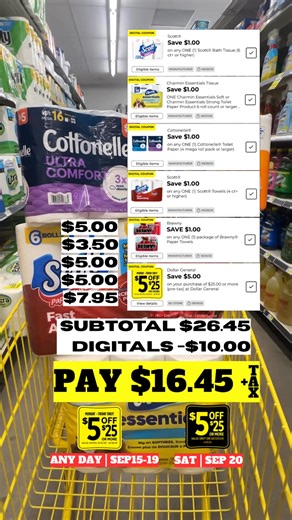 37K views · 240 reactions | HOUSEHOLD PAPER DEAL SEP 15-20 -Prices...