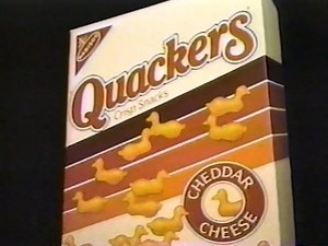 Showing my age here, but I miss Nabisco Quackers so much. Introduced in 1987, the duck-shaped snack crackers were something like Pepperidge Farm Goldfish, but heavier and oilier. So good! They came in three flavors: original, cheddar cheese and sour cream & onion. | Dinosaur Dracula