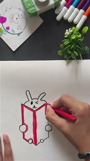 🐰📖 A little bunny, a big book, and a whole lot of imagination! ❤️✨