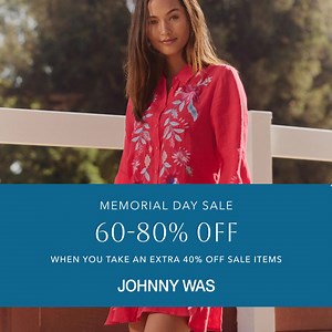 Take an extra 40% off all sale styles with promo code SUNNY — just in time for the first big escape of summer. | Johnny Was