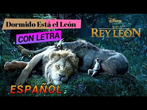 Dormido Esta el León Cancion en Español (Castellano) con LETRA El rey León 2019 Disney