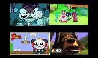 Mix of 4 videos from youtube : scream contents quadparison 3