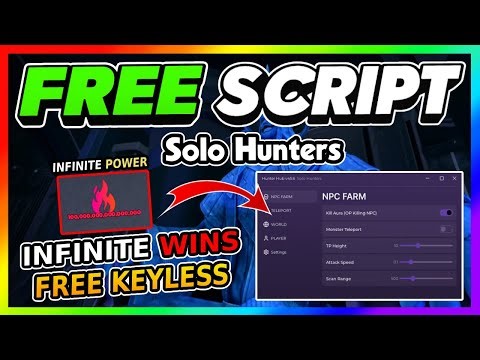 Solo Hunters Script *NO KEY* - KILL AURA, INFINITE POWER, AUTOFARM + More!