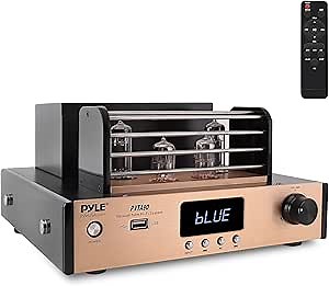 Amazon.com: Pyle Bluetooth Tube Amplifier Stereo Receiver - 1000W Home Audio Desktop Stereo Vacuum Hi-Fi Power Amplifier Receiver w/ 4 Vacuum Tubes, USB/CD/DVD Input, Subwoofer Output - Pyle PVTA90 : Electronics