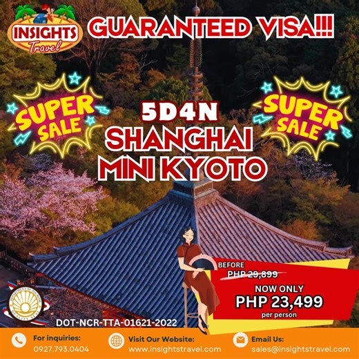 🇨🇳 SHANGHAI MINI KYOTO IN ONE TRIP | 5D4N ALL-IN TOUR 2026 Not all China trips are fast and busy. This one is quiet streets, lantern lights, canals, gardens, and old-town charm — mixed with Shanghai’s modern skyline. ✔ Walk through Nianhua Bay — known as China’s Mini Kyoto ✔ Explore Wuzhen Water Town ✔ See Shanghai’s icons: The Bund, Oriental Pearl, Nanjing Road ✔ Visit the LV Mega Ship & Starbucks Flagship ✔ Optional Shanghai Disneyland day ✈️ Via Philippine Airlines 💰 Starts at ₱23,499 per 