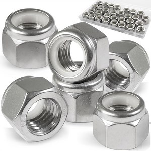 [Hot Item] 7/16"-14 Inch Lock Nuts, 304 Stainless Steel Nylon Insert Locknuts, Standard Inch Thread Nylock Nuts for Bolts