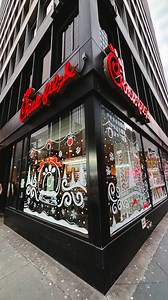 Painting pretty holiday windows for @chickfila ❤️❄️🐔 • Huge thank you to the team at @chickfila.rockcenter for having me! ❤️✨ • • • 🎨: @behrpaint • • • #art #artist #windowpainting #windowart #paintingwindows #longislandwindowartist #longislandartist #longislandwindowpainting #longislandwindowart #newyorkwindowartist #paintedwindows #windowsplash #holidaywindows #christmaswindows #holidaywindowpainting #longislandwindowartist | Art by Michelle Marie LLC