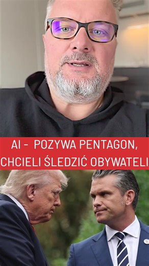 USA - PENTAGON chciał inwigilować obywateli oraz prowadzić wojnę używając AI. Firma idzie do SĄDU Nowy komentarz polityczny LINK w komentarzu. #TRUMP #IRAN #polityka #konflikt