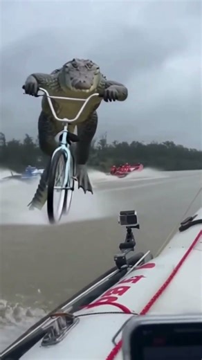 OMG! 🐸 Frog Spotted Driving a Bicycle on Camera! 🚴😂 #frog #sea #boats