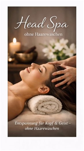 ✨ Head Spa ohne Haare waschen – pure Entspannung für deine Kopfhaut! ✨ Du liebst es, wenn die Kopfhaut sanft massiert wird, die Haare gekämmt werden und einfach alles fließt – aber nass werden, föhnen, der ganze Aufwand danach? 😅 Den Stress lassen wir weg! Bei meinem Head Spa ohne Haare waschen genießt du die volle Wellness-Erfahrung: 💆‍♀️ Tiefenentspannende Kopfhautmassage ✨ Lockerndes Kämmen & sanftes Ziehen 🪄 Entspannung pur – ohne nasses Haar, ohne Stress Gönn dir diesen kleinen Luxus für