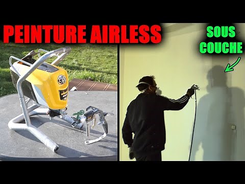 WAGNER Pistolet peinture Airless Control Pro 250M HEA Test sous-couche et peinture plaque pâtre BA13