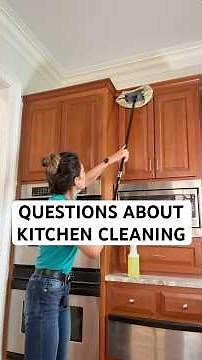 How do you clean greasy wood cabinets? #kitchencleaningtips #kitchencleaning #cleaningmotivation