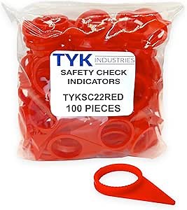 TYK Industries 22mm Red Loose Wheel Lug Nut Safety Check Indicators 100 Pack - Commercial Truck Wheel Nut Pre-Trip Safety Inspection Tool