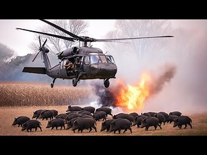 Insane Wild Hog Hunts! Helicopter Hunting in Texas as Farmers Battle Invasive Boars
