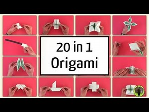 20 in 1 Origami (20 Origami models from one paper) - Tutorial from Paper Folds
