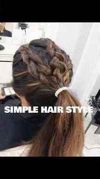 SIMPLE HAIR STYLE,WITH BRAIDS HAIR TUTORIAL 👍💯💫👍 #hairstyle #viral #hair #braids