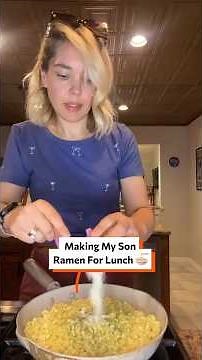 Making My Son Ramen For Lunch 🍜 #ramenhack #buldak #parentingfood